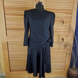 Classic 80s Vintage blouson dress Size 12 Chest 42 around